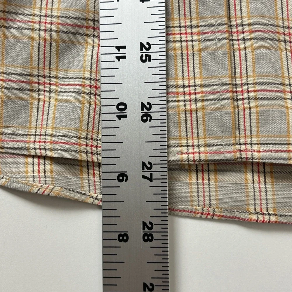 Alan Flusser Mens XXL Plaid Button Down Casual Long‎ Sleeve Shirt